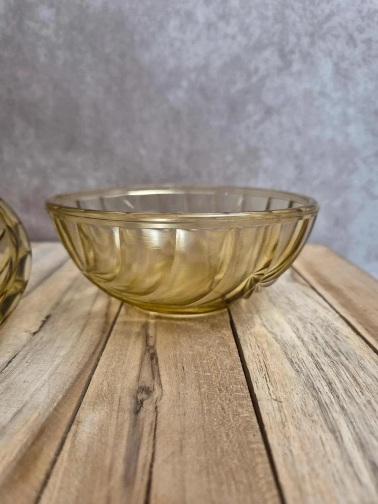 Vintage amber glass candy dish Made in France – photo 4